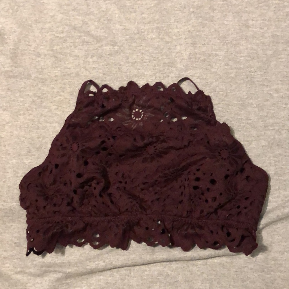 Aerie Bralette Burgundy Med EUC